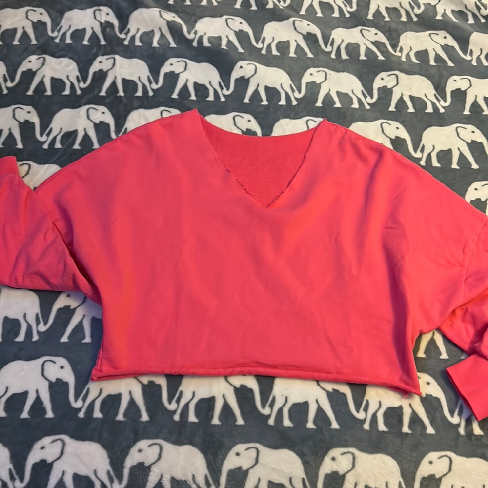 Pink cropped sweatshirt